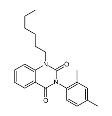 3-(2,4-dimethylphenyl)-1-hexylquinazoline-2,4-dione Structure