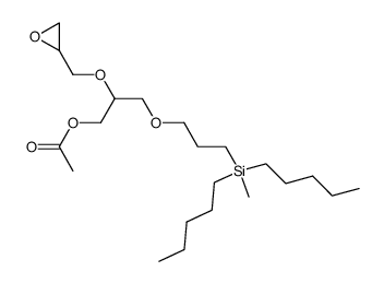Acetic acid 3-[3-(methyl-dipentyl-silanyl)-propoxy]-2-oxiranylmethoxy-propyl ester Structure