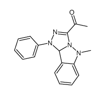 1-(5-methyl-1-phenyl-5,9b-dihydro-1H-[1,2,4]triazolo[4,3-b]indazol-3-yl)-ethanone结构式