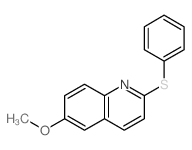 Quinoline, 6-methoxy-2- (phenylthio)- structure