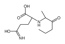 (2S)-5-amino-5-oxo-2-(3-oxohexan-2-ylamino)pentanoic acid Structure