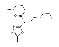 N-hexyl-N-(5-methyl-1,3,4-oxadiazol-2-yl)hexanamide结构式