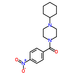 1-cyclohexyl-4-{4-nitrobenzoyl}piperazine structure