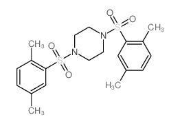 1,4-bis[(2,5-dimethylphenyl)sulfonyl]piperazine结构式