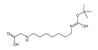 2-[7-[(2-methylpropan-2-yl)oxycarbonylamino]heptylamino]acetic acid结构式