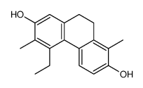 5-ethyl-1,6-dimethyl-9,10-dihydrophenanthrene-2,7-diol结构式