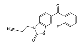 3-[6-(2-fluorobenzoyl)-2-oxo-1,3-benzothiazol-3-yl]propanenitrile结构式