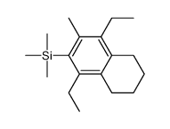 (1,4-diethyl-3-methyl-5,6,7,8-tetrahydronaphthalen-2-yl)-trimethylsilane结构式