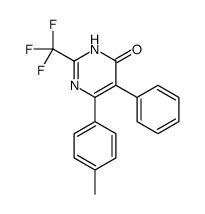 6-(4-methylphenyl)-5-phenyl-2-(trifluoromethyl)-1H-pyrimidin-4-one结构式