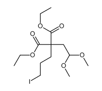 diethyl 2-(2,2-dimethoxyethyl)-2-(3-iodopropyl)propanedioate Structure