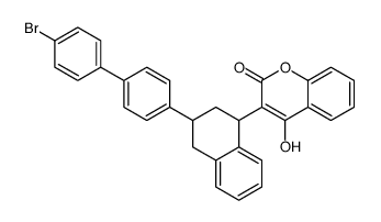 3-[3-(4'-Bromo-4-biphenylyl)-1,2,3,4-tetrahydro-1-naphthalenyl]-4 -hydroxy-2H-chromen-2-one Structure