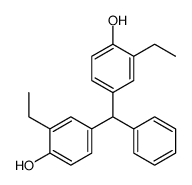 2-ethyl-4-[(3-ethyl-4-hydroxyphenyl)-phenylmethyl]phenol结构式