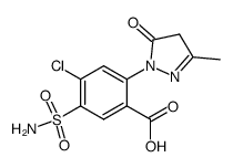 4-Chloro-2-(3-methyl-5-oxo-4,5-dihydro-pyrazol-1-yl)-5-sulfamoyl-benzoic acid Structure