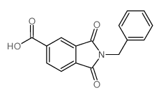 2-(苯甲基)-1,3-二氧代-2,3-二氢-1H-异吲哚-5-羧酸结构式