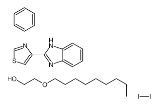 benzene,4-(1H-benzimidazol-2-yl)-1,3-thiazole,molecular iodine,2-nonoxyethanol结构式