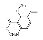 Benzoic acid, 6-amino-3-ethenyl-2-methoxy-, methyl ester (9CI)结构式