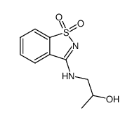 1-(1,1-dioxo-1H-1λ6-benzo[d]isothiazol-3-ylamino)-propan-2-ol结构式