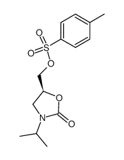 (S)-3-isopropyl-5-p-toluenesulfonyloxymethyl-oxazolidin-2-one Structure