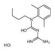 1-butyl-3-(diaminomethylidene)-1-(2,6-dimethylphenyl)urea,hydrochloride Structure
