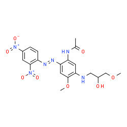 N-[2-[(2,4-dinitrophenyl)azo]-5-[(2-hydroxy-3-methoxypropyl)amino]-4-methoxyphenyl]acetamide结构式