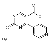 2-oxo-4-(4-pyridinyl)-1,2-dihydro-5-pyrimidinecarboxylic acid hydrate structure