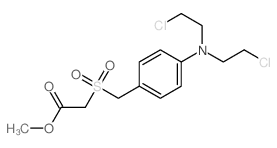 methyl 2-[[4-[bis(2-chloroethyl)amino]phenyl]methylsulfonyl]acetate结构式