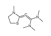 tetra-N-methyl-2-(3-methyl-thiazolidin-2-ylidene)-ethene-1,1-diamine Structure