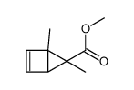 Bicyclo[2.1.0]pent-2-ene-5-carboxylic acid, 1,5-dimethyl-, methyl ester,结构式