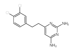 6-[2-(3,4-dichlorophenyl)ethyl]pyrimidine-2,4-diamine结构式