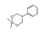 2,2-dimethyl-5-phenyl-1,3,5,2-dioxaphosphasilinane结构式