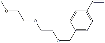1-((2-(2-甲氧基乙氧基)乙氧基)甲基)-4-乙烯基苯结构式