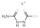 Hydrazinecarbodithioicacid, 2-(aminothioxomethyl)-, potassium salt (1:1) structure