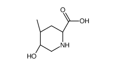 2-Piperidinecarboxylic acid, 5-hydroxy-4-methyl-, [2S-(2alpha,4alpha,5alpha)]- (9CI)结构式