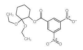 Cyclohexanol,2,2-diethoxy-, 1-(3,5-dinitrobenzoate) structure