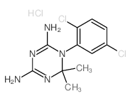 1-(2,5-dichlorophenyl)-6,6-dimethyl-1,3,5-triazine-2,4-diamine structure