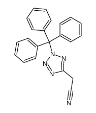 (2-trityl-2H-tetrazol-5-yl)-acetonitrile Structure