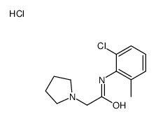 N-(2-chloro-6-methylphenyl)pyrrolidine-1-acetamide monohydrochloride structure