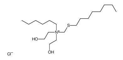 hexyl-bis(2-hydroxyethyl)-(octylsulfanylmethyl)azanium,chloride Structure