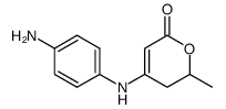 methyl-6 dihydro-5,6 N-paraaminoanilino-4 pyrone-2结构式