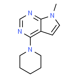 7H-Pyrrolo[2,3-d]pyrimidine,7-methyl-4-piperidino-(8CI) Structure