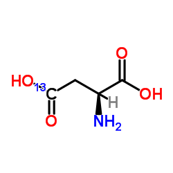 L-Aspartic-4-13C Acid Structure