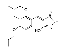 4-[(3-methyl-2,4-dipropoxyphenyl)methylidene]pyrazolidine-3,5-dione结构式