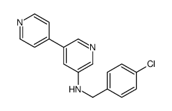 N-[(4-chlorophenyl)methyl]-5-pyridin-4-ylpyridin-3-amine结构式