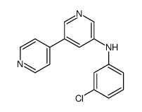 N-(3-chlorophenyl)-5-pyridin-4-ylpyridin-3-amine结构式