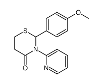 2-(4-methoxyphenyl)-3-pyridin-2-yl-1,3-thiazinan-4-one结构式