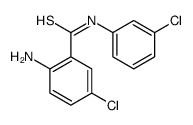 2-amino-5-chloro-N-(3-chlorophenyl)benzenecarbothioamide结构式