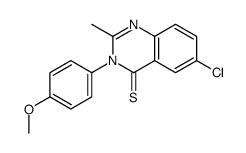 6-chloro-3-(4-methoxyphenyl)-2-methylquinazoline-4-thione结构式