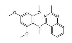 N,2-dimethyl-N-(2,4,6-trimethoxyphenyl)quinazolin-4-amine结构式