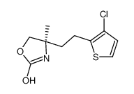 (4R)-4-[2-(3-chlorothiophen-2-yl)ethyl]-4-methyl-1,3-oxazolidin-2-one Structure