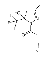 rac-1-cyanoacetyl-5-hydroxy-3-methyl-5-trifluoromethyl-4,5-dihydro-1H-pyrazole Structure